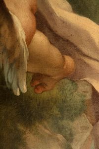 Ludovico Mazzanti : Riposo durante la fuga in Egitto  - Asta Dipinti e Disegni Antichi - Associazione Nazionale - Case d'Asta italiane