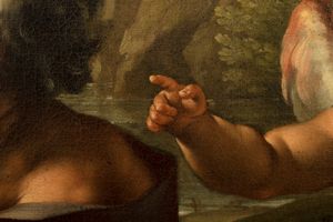 Ludovico Mazzanti : Riposo durante la fuga in Egitto  - Asta Dipinti e Disegni Antichi - Associazione Nazionale - Case d'Asta italiane