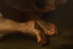 Ludovico Mazzanti : Riposo durante la fuga in Egitto  - Asta Dipinti e Disegni Antichi - Associazione Nazionale - Case d'Asta italiane