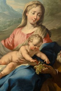 Ludovico Mazzanti : Riposo durante la fuga in Egitto  - Asta Dipinti e Disegni Antichi - Associazione Nazionale - Case d'Asta italiane