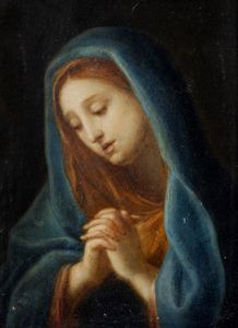 Scuola italiana, secolo XVIII : Madonna orante  - Asta Dipinti e Disegni Antichi - Associazione Nazionale - Case d'Asta italiane