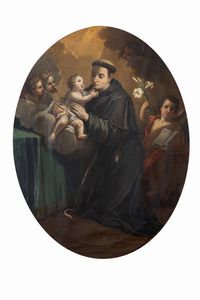 Scuola italiana, secolo XVIII - Sant'Antonio da Padova con il Bambino