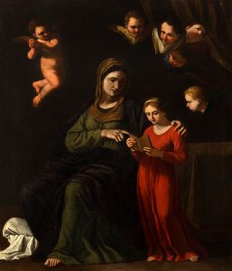 Scuola romana, secolo XVII - Educazione della Vergine