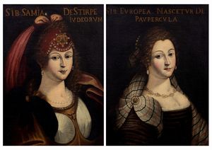 Scuola dell'Italia centrale, secolo XVII - Sibilla Samia; e Sibilla Europea, en pendant