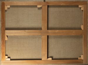 Scuola dell'Italia settentrionale, secolo XVIII : Notturno con scena di accampamento ed episodio di Giuditta e Oloferne  - Asta Dipinti e Disegni Antichi - Associazione Nazionale - Case d'Asta italiane