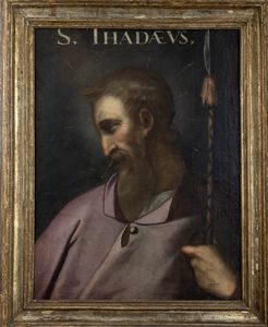 Scuola toscana, secolo XVII : San Giuda Taddeo  - Asta Dipinti e Disegni Antichi - Associazione Nazionale - Case d'Asta italiane