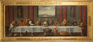 Scuola dell'Italia settentrionale, secolo XVII : Ultima Cena  - Asta Dipinti e Disegni Antichi - Associazione Nazionale - Case d'Asta italiane