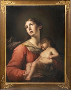 Scuola toscana, secolo XVIII : Madonna con Bambino  - Asta Dipinti e Disegni Antichi - Associazione Nazionale - Case d'Asta italiane