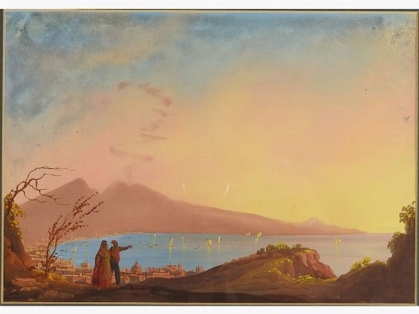 Vedute del Golfo di Napoli  - Asta Arredi e Dipinti da una dimora della Val d'Elsa - Lotti 1-303 - Associazione Nazionale - Case d'Asta italiane