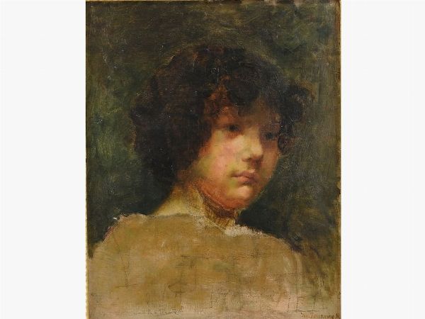 Ritratto di fanciullo  - Asta Arredi e Dipinti da una dimora della Val d'Elsa - Lotti 1-303 - Associazione Nazionale - Case d'Asta italiane