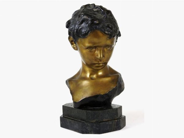 Busto di fanciullo  - Asta Arredi e Dipinti da una dimora della Val d'Elsa - Lotti 1-303 - Associazione Nazionale - Case d'Asta italiane