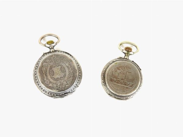 Due orologi da tasca in argento  - Asta Arredi e Dipinti da una dimora della Val d'Elsa - Lotti 1-303 - Associazione Nazionale - Case d'Asta italiane