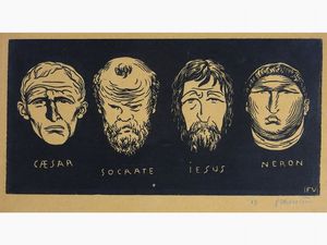 Flix Vallotton - Caesar, Socrate, Jesus, Neron 1892