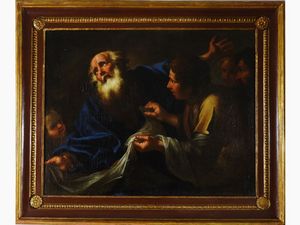 Carl Loth attribuito - I fratelli mostrano al padre Giacobbe le vesti insanguinate di Giuseppe