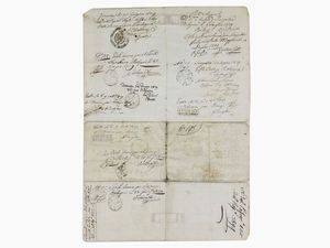 Antico passaporto  - Asta Arredi e Dipinti da una dimora della Val d'Elsa - Lotti 1-303 - Associazione Nazionale - Case d'Asta italiane