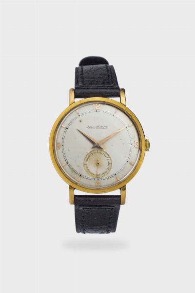 Mod. Solo Tempo, anni '60<BR>Diam. 35 mm<BR>Cassa in oro con fondello a scatto. Quadrante argento con indici geometrici applicati, minuteria a binario serigrafata e secondi continui al 6.<BR>Movimento a carica manuale cal.P449.<BR>Da revisionare  - Asta Orologi  - Associazione Nazionale - Case d'Asta italiane