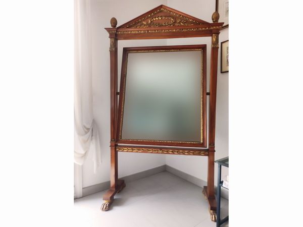 Specchiera a psiche in ciliegio  - Asta La casa classica. Stile intramontabile - Associazione Nazionale - Case d'Asta italiane