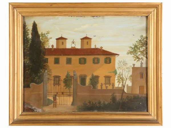 Veduta di villa 1876  - Asta La casa classica. Stile intramontabile - Associazione Nazionale - Case d'Asta italiane