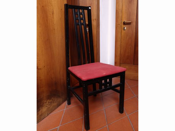 Sedia in legno ebanizzato  - Asta La casa classica. Stile intramontabile - Associazione Nazionale - Case d'Asta italiane