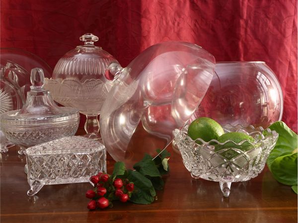 Assortimento di accessori per la tavola in vetro e cristallo  - Asta La casa classica. Stile intramontabile - Associazione Nazionale - Case d'Asta italiane