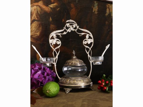 Mostardiera in metallo argentato  - Asta La casa classica. Stile intramontabile - Associazione Nazionale - Case d'Asta italiane