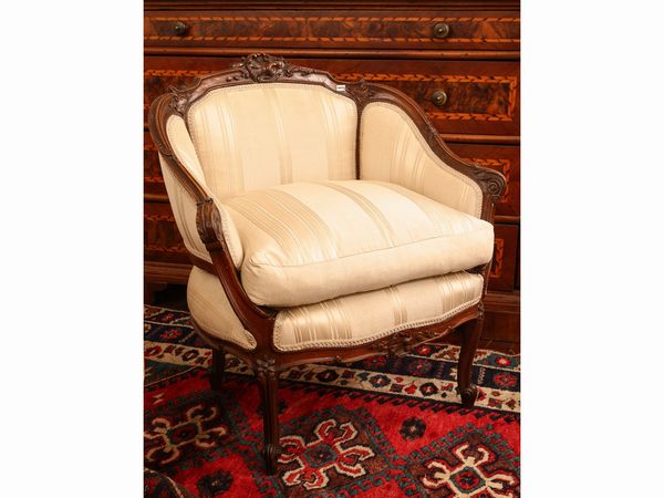 Coppia di poltroncine in noce  - Asta La casa classica. Stile intramontabile - Associazione Nazionale - Case d'Asta italiane