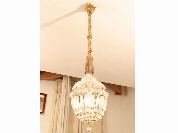 Piccolo lampadario a paniere  - Asta La casa classica. Stile intramontabile - Associazione Nazionale - Case d'Asta italiane