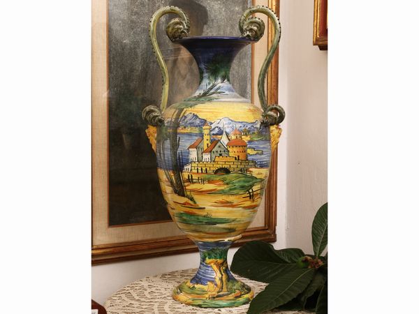 Grande vaso in terracotta smaltata  - Asta La casa classica. Stile intramontabile - Associazione Nazionale - Case d'Asta italiane
