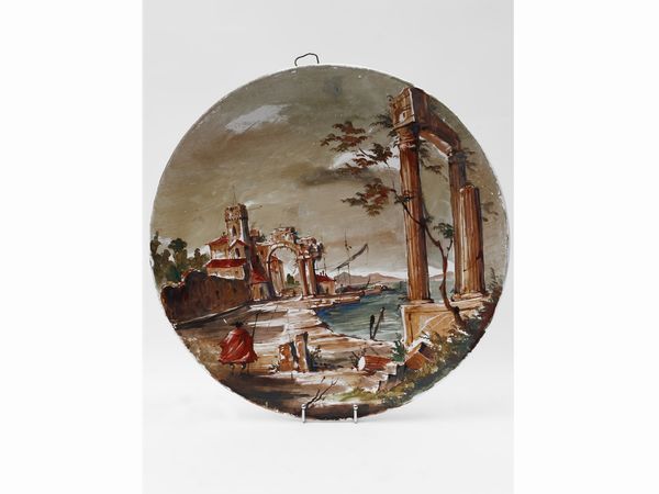 Piatto da parata in terracotta smaltata, Firenze Cantagalli  - Asta La casa classica. Stile intramontabile - Associazione Nazionale - Case d'Asta italiane
