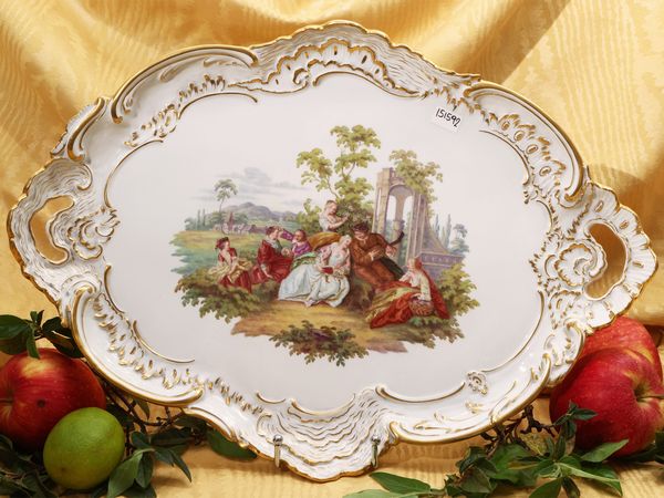 Vassoio ovale in porcellana, Meissen  - Asta La casa classica. Stile intramontabile - Associazione Nazionale - Case d'Asta italiane