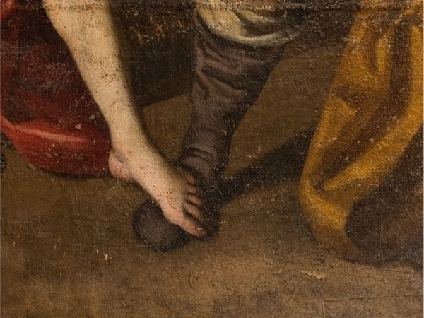 Bottega di Giovanni Bilivert : Giuseppe e la moglie di Putifarre, da Giovanni Bilivert  - Asta La casa classica. Stile intramontabile - Associazione Nazionale - Case d'Asta italiane