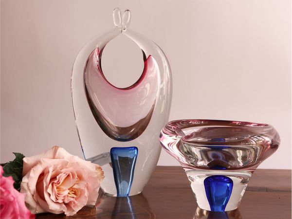 Due vasi in vetro sommerso  - Asta La casa classica. Stile intramontabile - Associazione Nazionale - Case d'Asta italiane