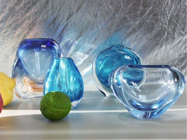 Quattro vasi in vetro soffiato  - Asta La casa classica. Stile intramontabile - Associazione Nazionale - Case d'Asta italiane