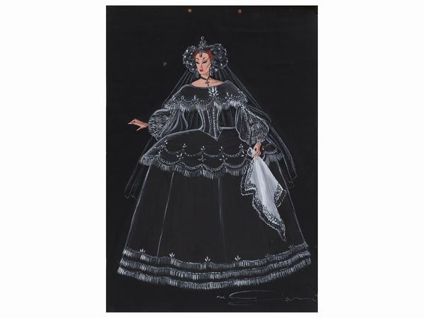 Studi per costumi teatrali  - Asta La casa classica. Stile intramontabile - Associazione Nazionale - Case d'Asta italiane