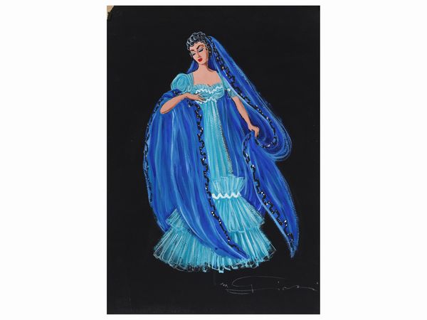 Studi per costumi teatrali  - Asta La casa classica. Stile intramontabile - Associazione Nazionale - Case d'Asta italiane