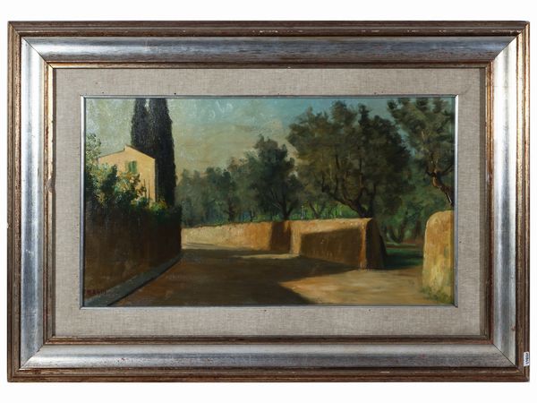 Fausto Magni : Scorcio di strada  - Asta La casa classica. Stile intramontabile - Associazione Nazionale - Case d'Asta italiane