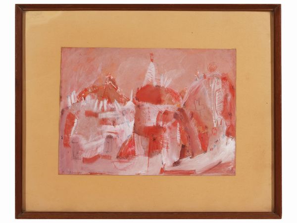 Mario Francesconi : Veduta di citt�  - Asta La casa classica. Stile intramontabile - Associazione Nazionale - Case d'Asta italiane