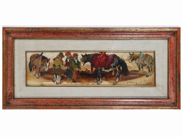 Basso Ragni : Personaggi e cavalli  - Asta La casa classica. Stile intramontabile - Associazione Nazionale - Case d'Asta italiane