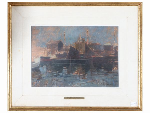 Francesco Pagliazzi : Paesaggi marini con barche  - Asta La casa classica. Stile intramontabile - Associazione Nazionale - Case d'Asta italiane