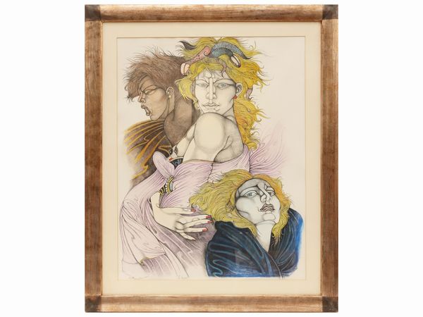 Giuliano Pini : Le Baccanti 1991 e L'abbraccio e la ferita 1996  - Asta La casa classica. Stile intramontabile - Associazione Nazionale - Case d'Asta italiane