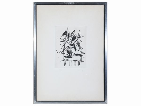 Gualtiero Nativi : Nature morte con vasi di fiori 1946 e 1947  - Asta La casa classica. Stile intramontabile - Associazione Nazionale - Case d'Asta italiane