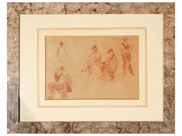 Vittorio Nomellini : Studi di figure  - Asta La casa classica. Stile intramontabile - Associazione Nazionale - Case d'Asta italiane