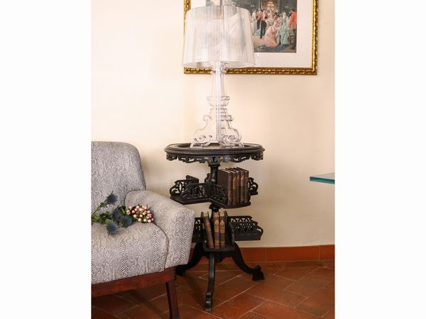 Libreria girevole in legno ebanizzato  - Asta La casa classica. Stile intramontabile - Associazione Nazionale - Case d'Asta italiane