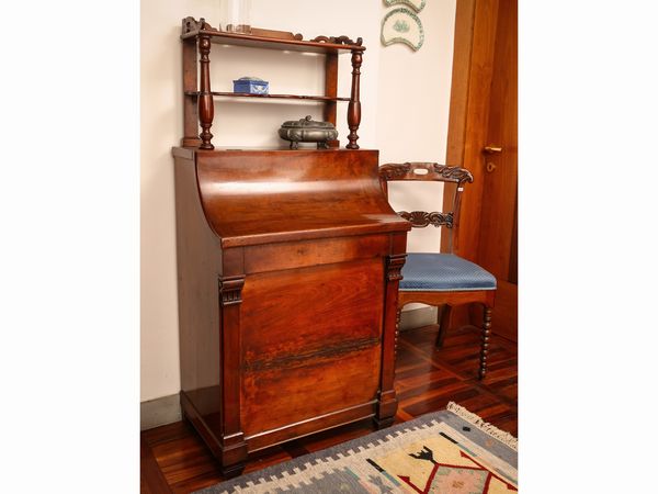 Mobile legnaia impiallacciato in ciliegio e noce  - Asta La casa classica. Stile intramontabile - Associazione Nazionale - Case d'Asta italiane