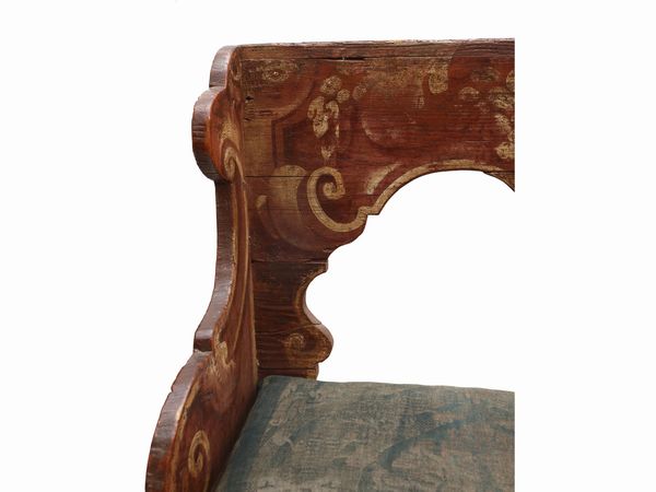 Panca in legno tenero laccato  - Asta La casa classica. Stile intramontabile - Associazione Nazionale - Case d'Asta italiane