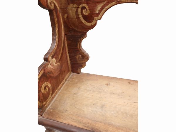 Panca in legno tenero laccato  - Asta La casa classica. Stile intramontabile - Associazione Nazionale - Case d'Asta italiane