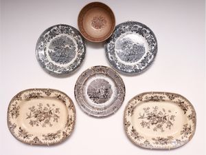 Assortimento di piatti decorativi in terraglia  - Asta La casa classica. Stile intramontabile - Associazione Nazionale - Case d'Asta italiane