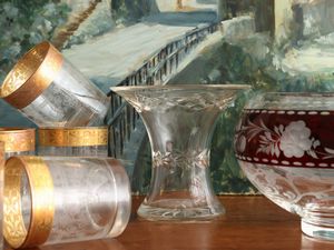 Lotto di accessori per la tavola in cristallo di Boemia  - Asta La casa classica. Stile intramontabile - Associazione Nazionale - Case d'Asta italiane