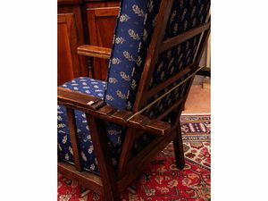 Poltrona da veranda in noce ed altre essenze  - Asta La casa classica. Stile intramontabile - Associazione Nazionale - Case d'Asta italiane