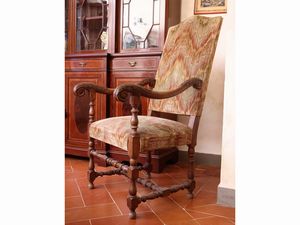 Seggiolone in noce  - Asta La casa classica. Stile intramontabile - Associazione Nazionale - Case d'Asta italiane